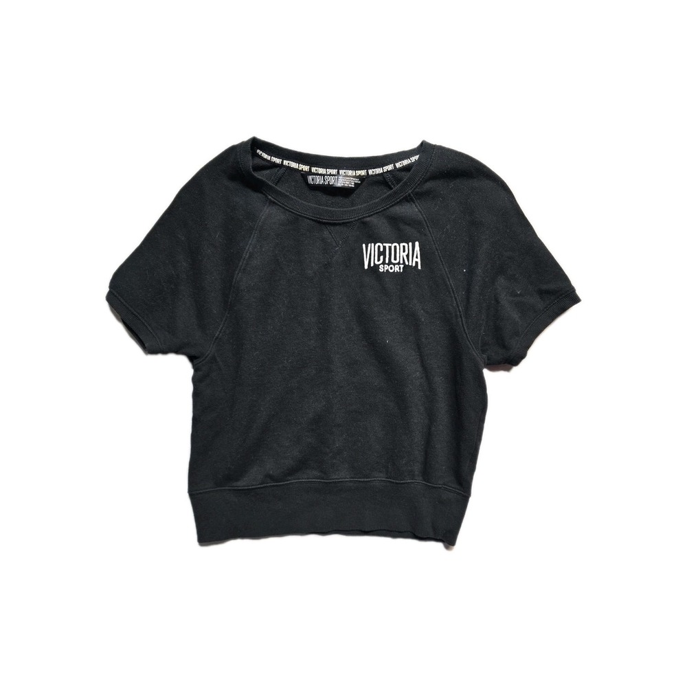 Victoria's Secret Sport Black XS Shorts Sleeves Sweatshirt